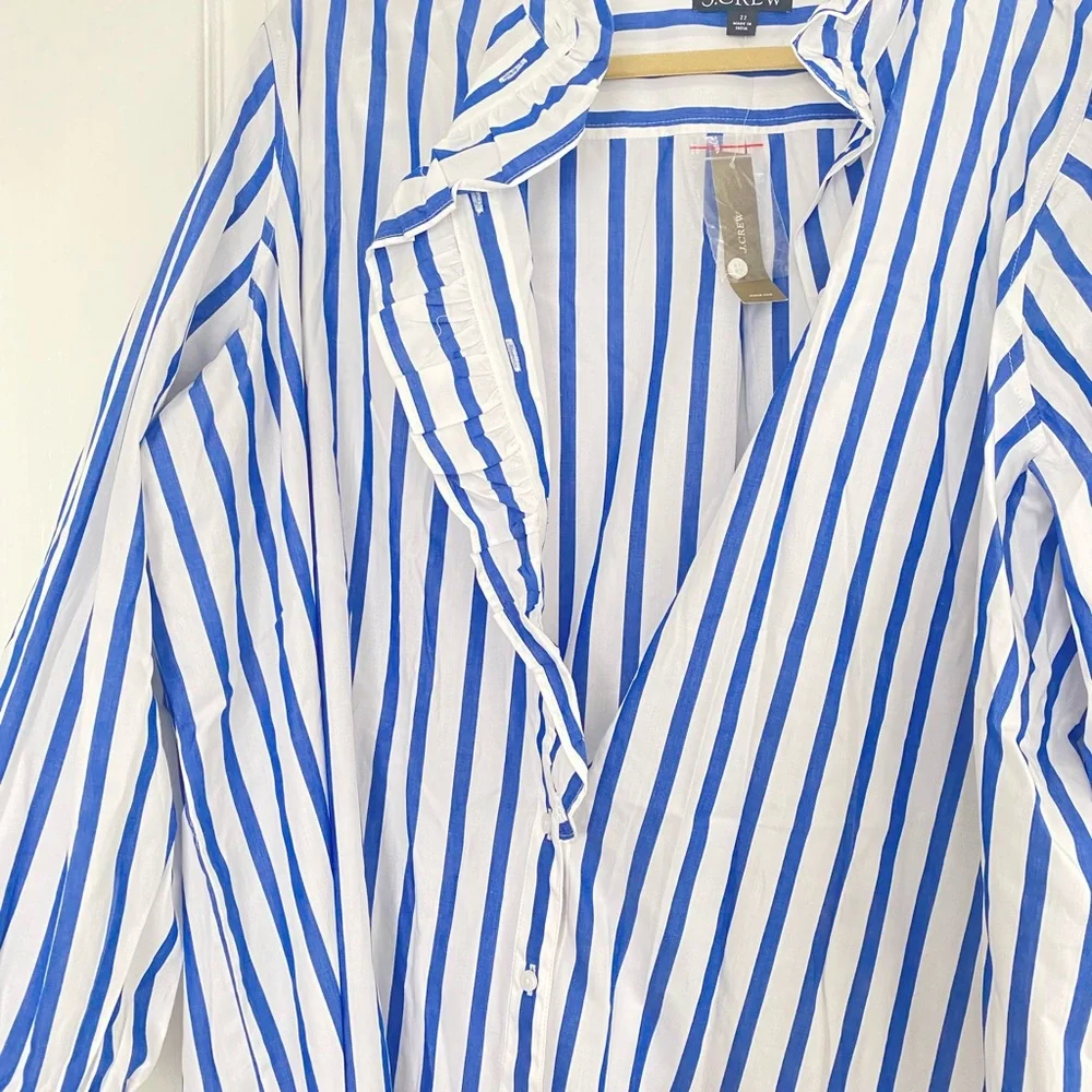 J. Crew Ruffled Button-up Tunic - Picture 4 of 4